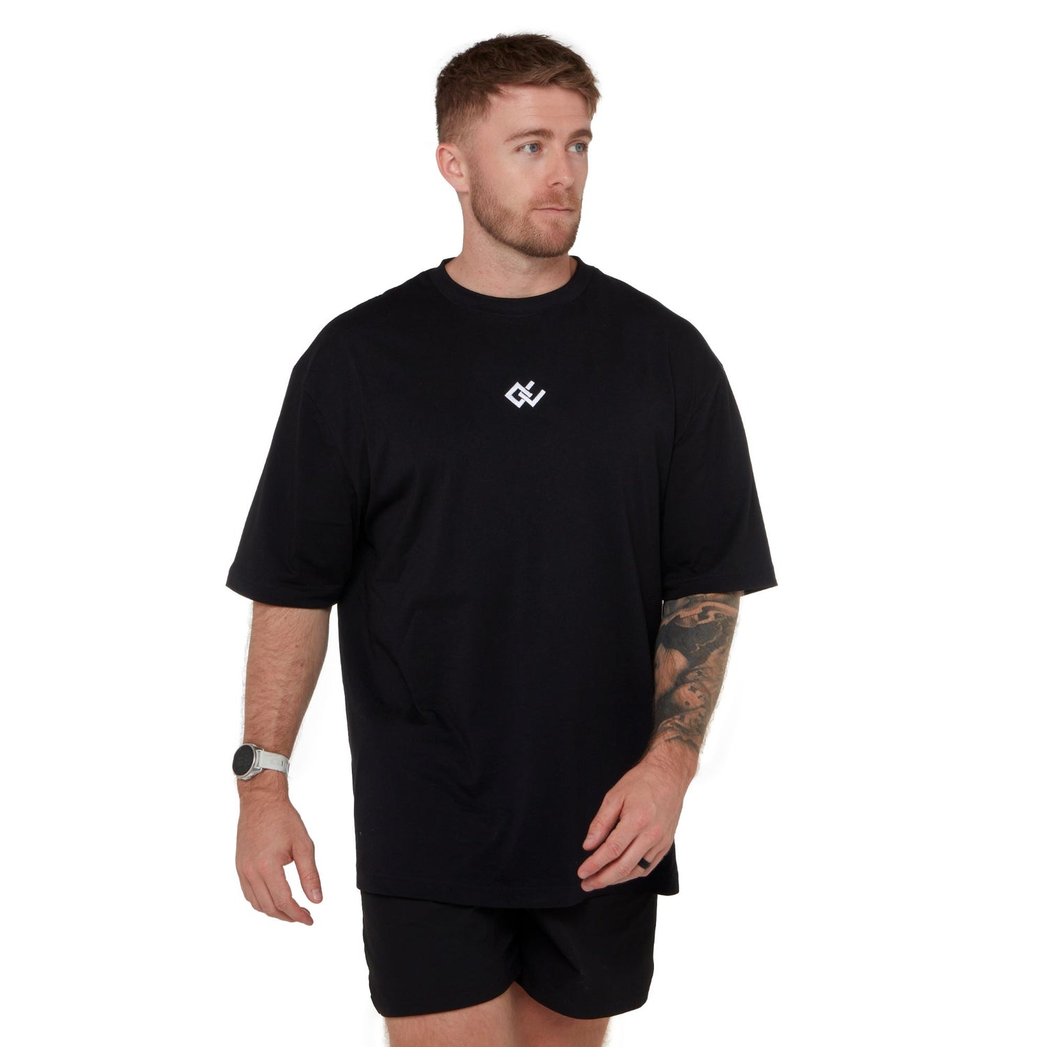Oversized Tee - Black with White OC
