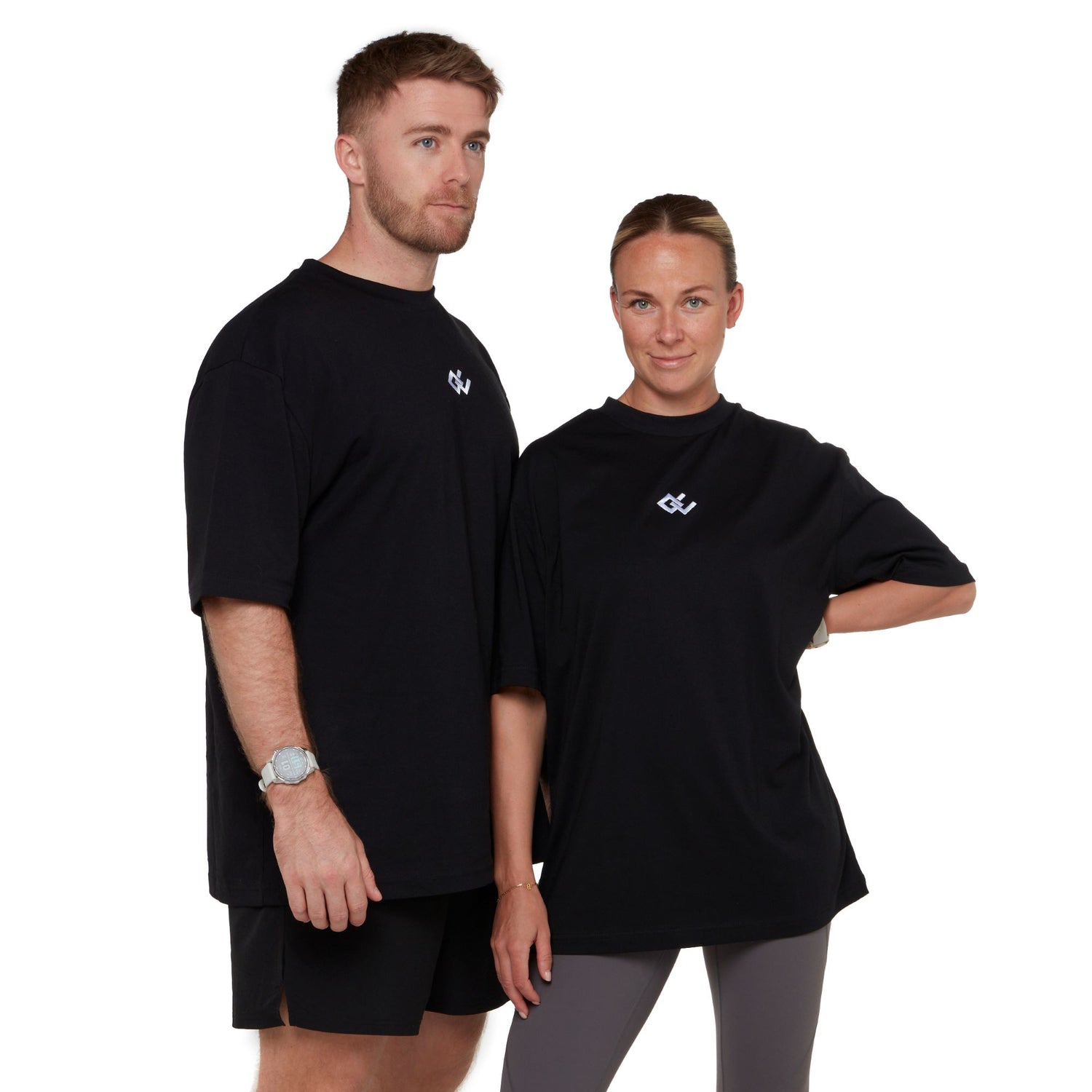 Oversized Tee - Black with White OC